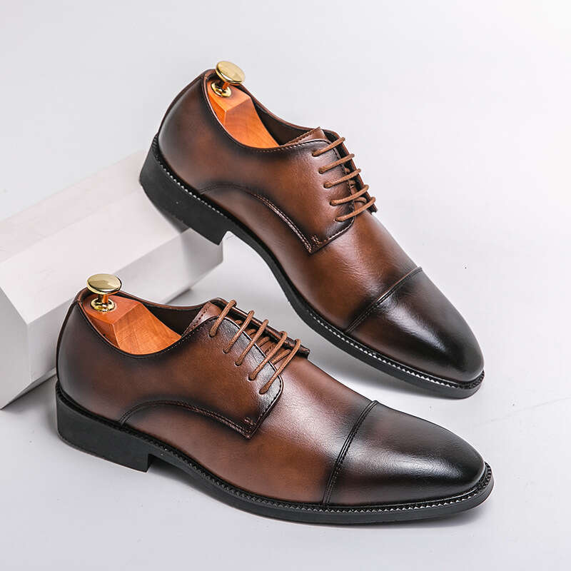 Large size new casual leather fashionable business dress British style men's wedding shoes, dinner shoes
