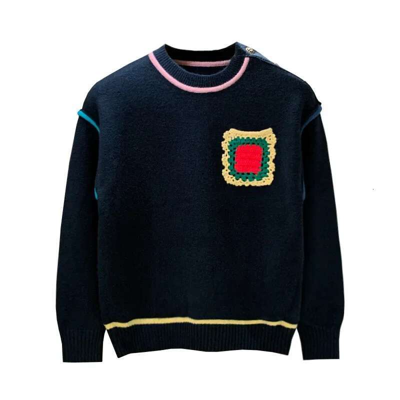 Slim Fit Knitted Round Neck Autumn Lazy Style Sweater Casual Young Men Korean Contrast Color Wool Sweaters Z28