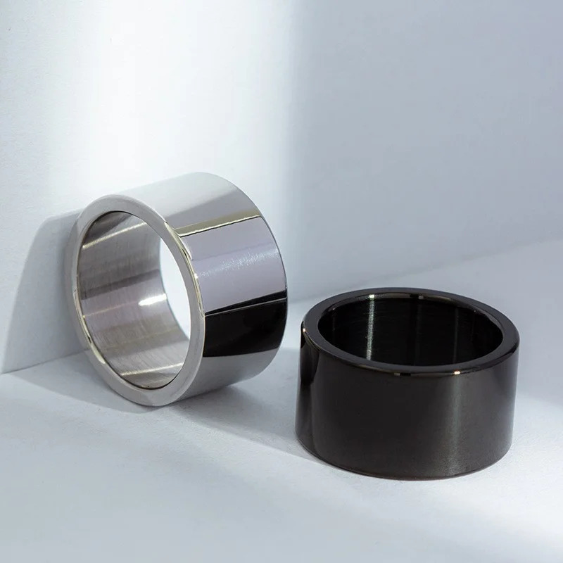 European and American Fashion 12mm Wide Chunky Stainless Steel Rings For Men Charm Jewelry Boyfriend Creativity Gift Wholesale 251031