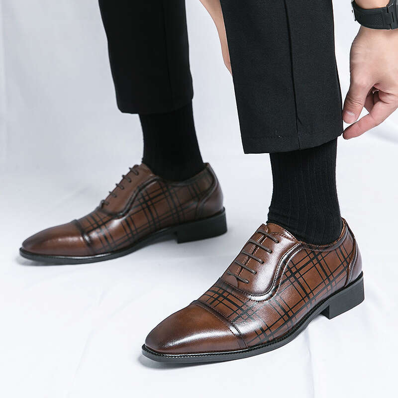 Large 38-46 Casual Leather 2023 Spring and Autumn Season New British Men's Shoes