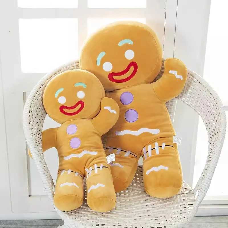 Big Christmas Plush Gingerbread Man Cushion Merry Christmas Pillow Ornament Decor for Home Xmas Ornaments New Year Gift Y251105