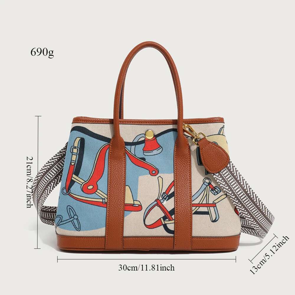 Trendy Graffiti Shoulder Bag UP Leather Crossbody Purse Boho Wristlet Handbag For Women Ethnic Print Casual Daily Use Fashion