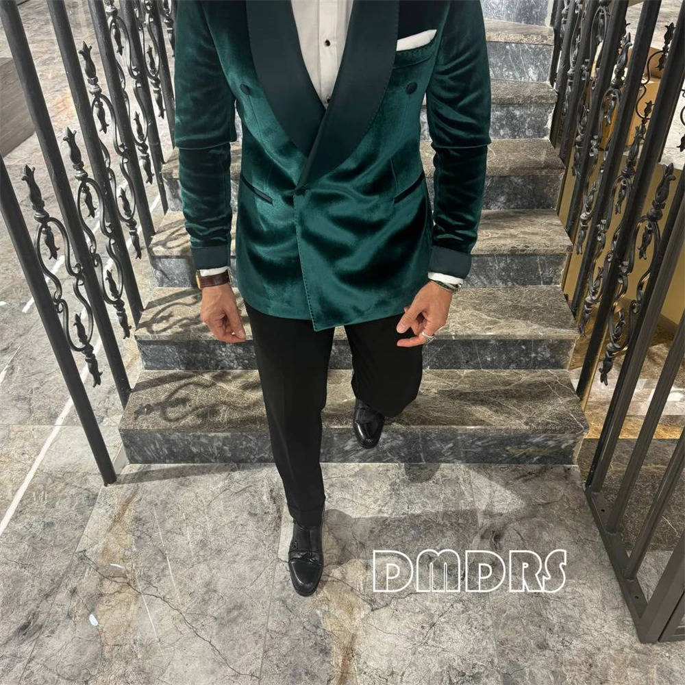 Autumn Winter Velvet Suit Jacket for Men XXS-7XL Plus Size Mens Suit Blazer with Shawl Collar Customized Party Tuxedo Jackets 251104