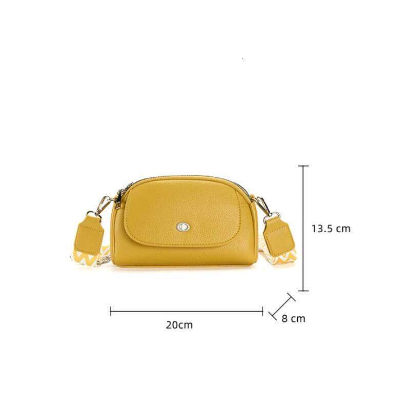 Trendy Solid Color Female Mobile Phone Wide Zipper Crossbody Adjustable Strap Shopping Shoulder Bag