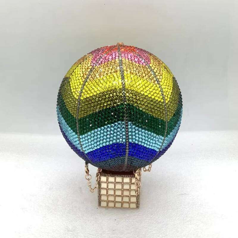 Designer Bags XIYUAN Hot-Air Balloon Evening Bags Women Branded Wedding Bridal Handbag Gold Rhinestone Clutches Crystal Party Purses Hot Selling
