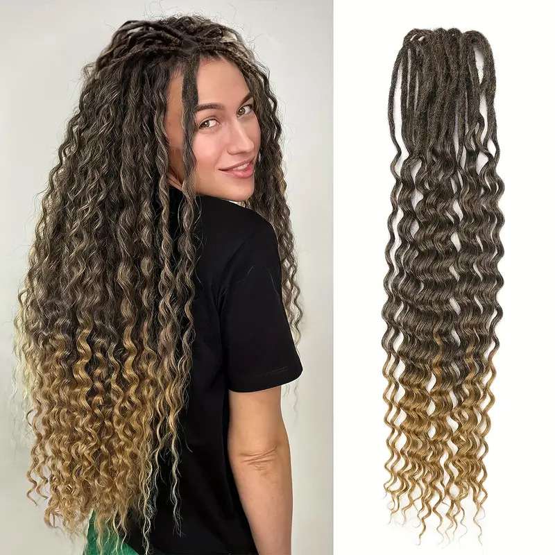 Amazon Best-Selling Double-Twisted Dreadlock Synthetic Wig with Curly Ends