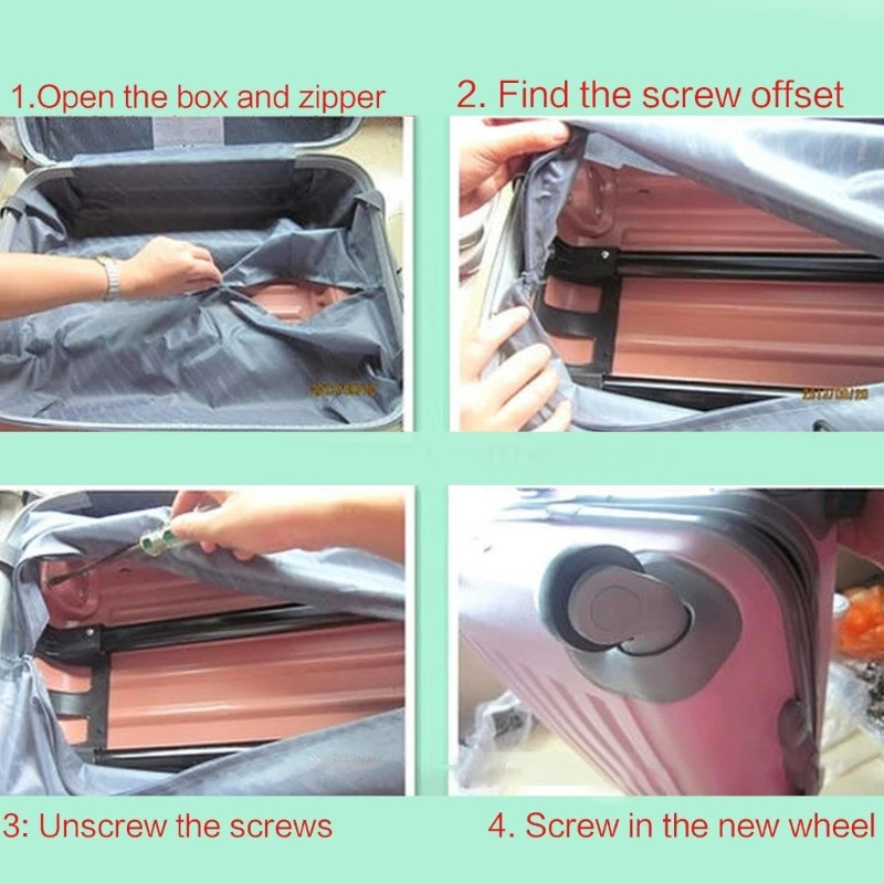 1 pair A19 DIY Swivel Luggage Suitcase Wheel Repair Accessories Portable Travel Luggage Replacement for Women Men 251031