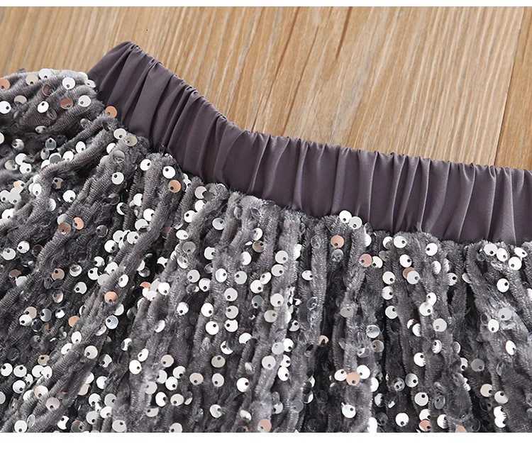 Kids Girl Sweater Set CardiganSequins Skirt Autumn 2PC Clothing Top and Bottom Set Casual 1-6Y Toddler Knited Dress Outfits Y251105