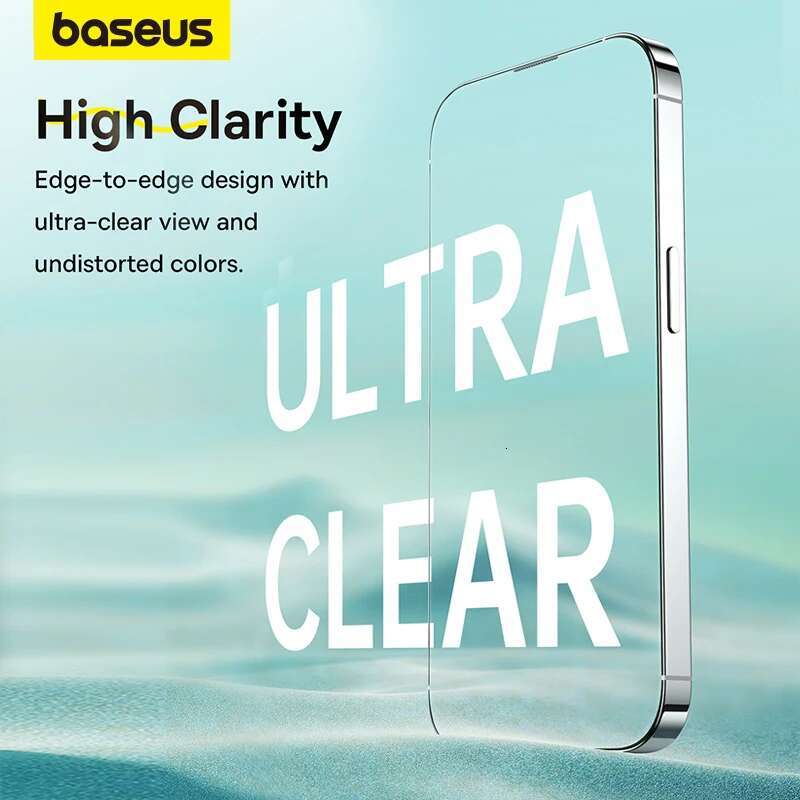 Baseus Ultra HD Tempered Glass for iPhone 16 15 Pro Max Plus Screen Protector add Dust-Proof Installation Tool Protective Film