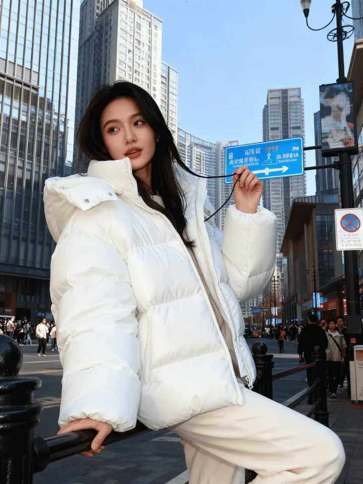 Detachable Hooded Womens Cotton Jacket lacquered Long Sleeve Zipper Pocket Female Coats Oversized Loose Casual Coats For LadiesT251105