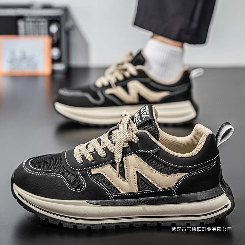 2025 New Autumn Mesh Breathable Versatile Casual Sports Men's Running Thick Sole Forrest Gump Dad Shoes