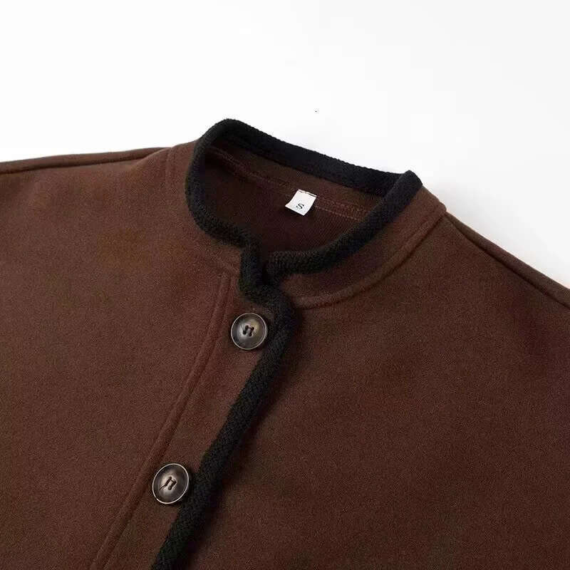 2024 Spring and Autumn New Niche Design Casual Style Stand Collar Loose Pilot Jacket for Women