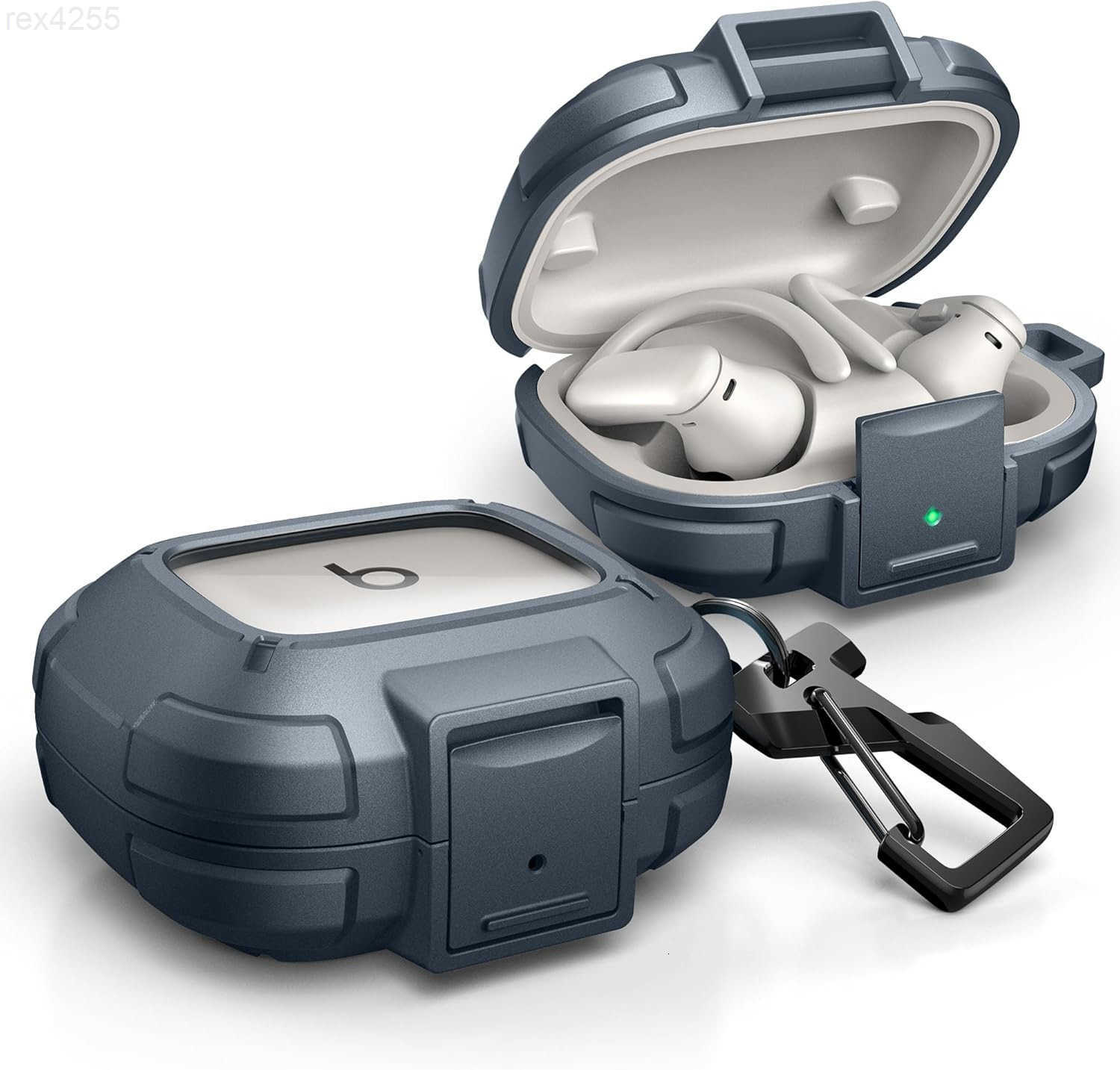 for Beats Powerbeats Pro 2 Case with DropProofL ockS hockproofR uggedB umperC asesP rotectiveC overw ithC arabinerK eyringC leanerK itf orP owerbeatsP