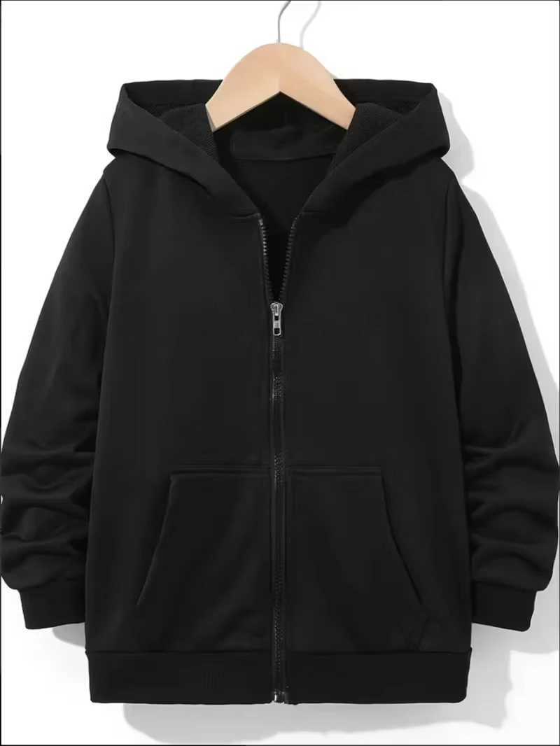 Zipper Solid Color Black Hoodies Sweatshirt Fleece Womens Men Cotton Autumn Winter Pullover O-Neck Hoody Long Sleeve Tops CoatsT251105