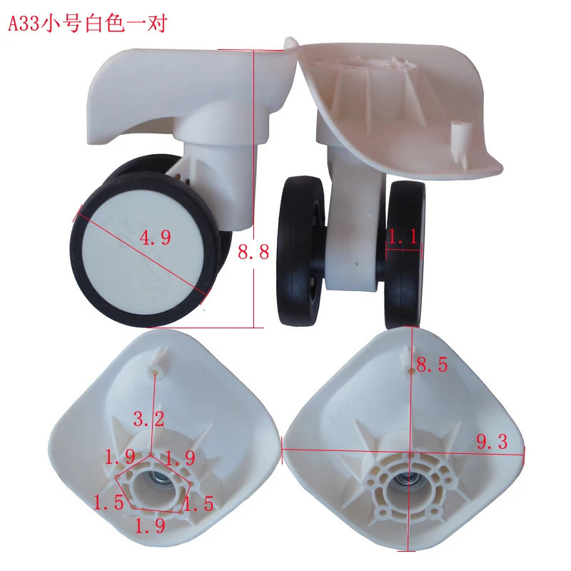 A33 DH17 DH17 Replacement Wheels for Suitcases Trolley Case Luggage Wheel Repair Parts Accessories Universal Luggage Wheel 251031