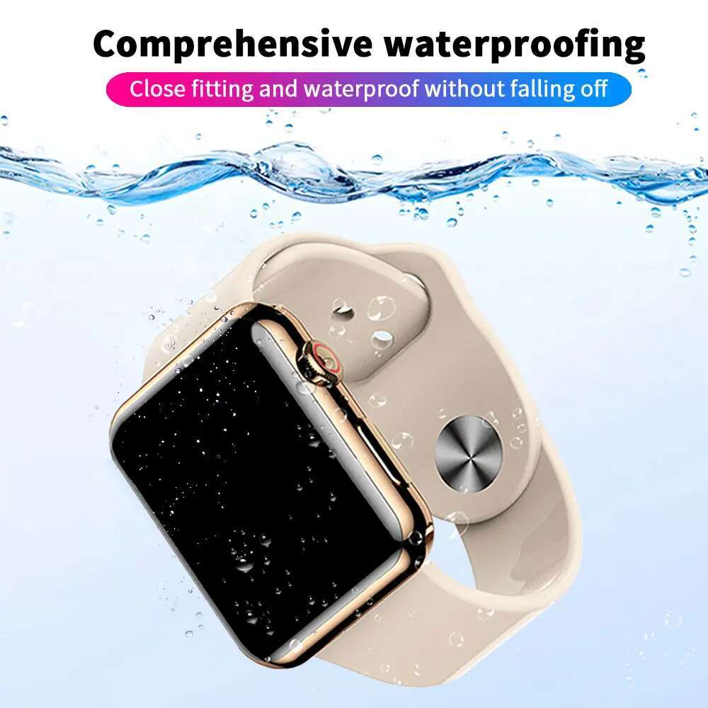UV Liquid Glue Tempered For Apple Watch Series 8 9 7 41 45 42 38 40 44 MM Screen Protector iWatch 4 5 6 SE 45MM 44MM Glass
