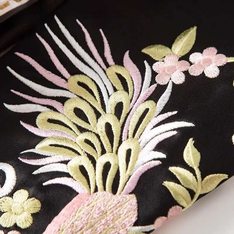 Floral Embroidered Pullover Women Long Sleeve Casual Loose Swearshirts Chinese Style Retro Buckle Tops hoodies women