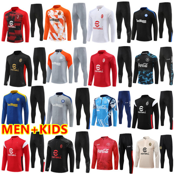 2024 2025 inters mens and kids soccershort sleeve tracksuit kit 24 25 men and boys football training tracksuits chandal futbol survetement foot tuta
