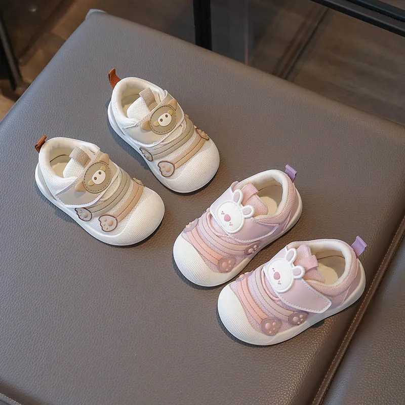 Baby Casual Shoes Cute Animals Toddler Walking Shoes Mesh Breathable 2025 New Fashion Kids Sports Shoes Toes Capped Soft SoleT251105