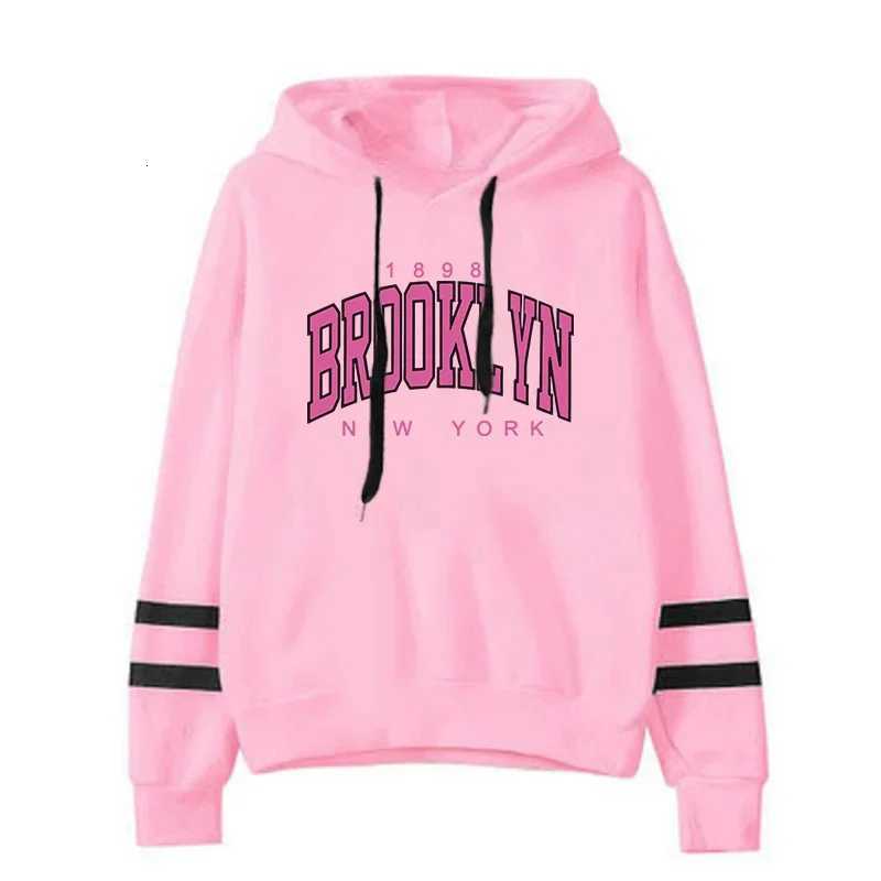 Hot Sales Womens Sweatshirts Unique Letters Printing Pullovers Stripe Jogging Sports Clothing Casual Versatile Woman Hoodies TopT251105