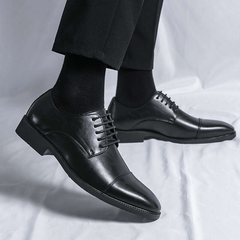 Large size new casual leather fashionable business dress British style men's wedding shoes, dinner shoes