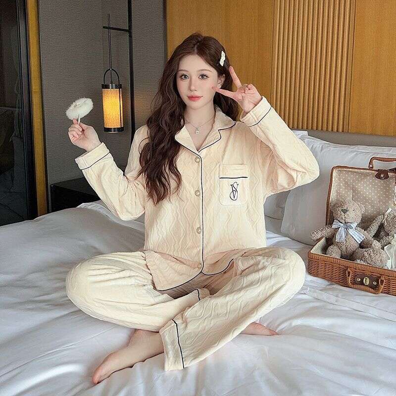 Designer Luxcury Pajamas Velvet with Chest Pad Strap Three-Piece Set Sexy Cute Lace Bowknot Pjs for Women Autumn and Winter Pyjamas