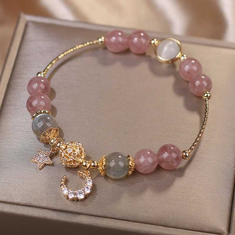 Unique Fashion Firecracker Crystal Beaded Bracelet Friendship Glass Bracelets For Girls Star Moon Cloud Flower JewelryXJ251105