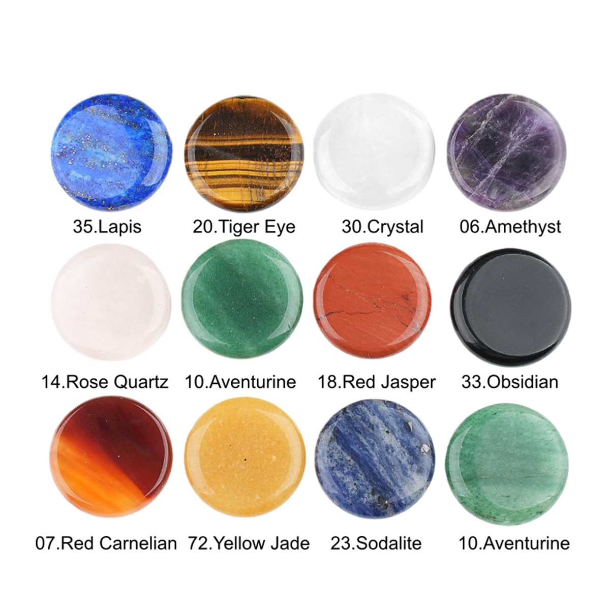 Double Flat Circular Gemstone Disc for Home Decor 25MM Round Crystal Cabochon for DIY Jewelry Making Pendant Ring Craft Supplies