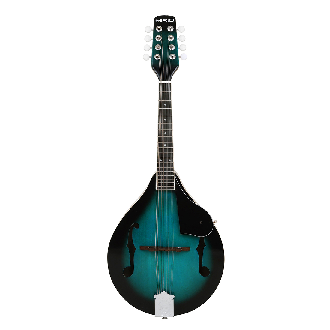 IRIN Stylized Blue with Black Edges Mandolin - Almond-Shaped Body, Crisp Silver Bell Sound, Responsive & Beginner-Friendly for Classical Music