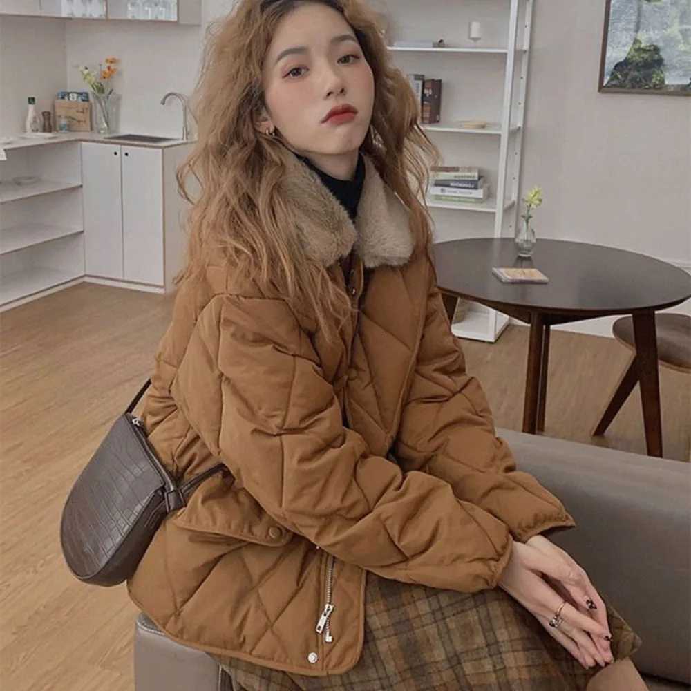 Winter Paekas Womens Demi-season Jackets Quilted Loose Warm Korean Fashion Down Coats Casual Soft Bomber Jacket Loose CardiganT251105