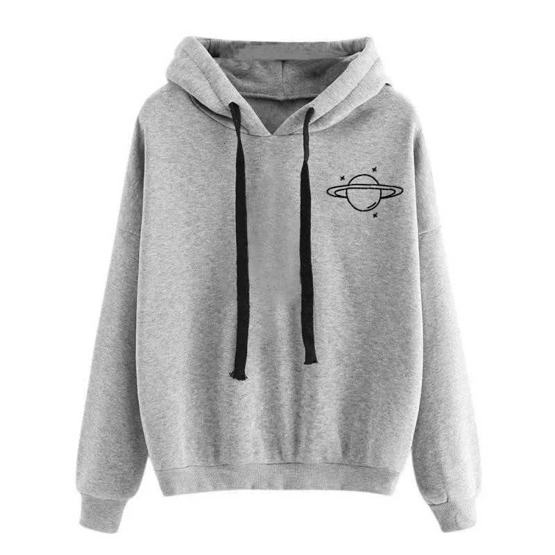 Women Sweatshirt Winter High Quality Print Long Sleeve Loose Sweatshirt Casual Hooded Drawstring Sweatshirt Womens ClothingT251105