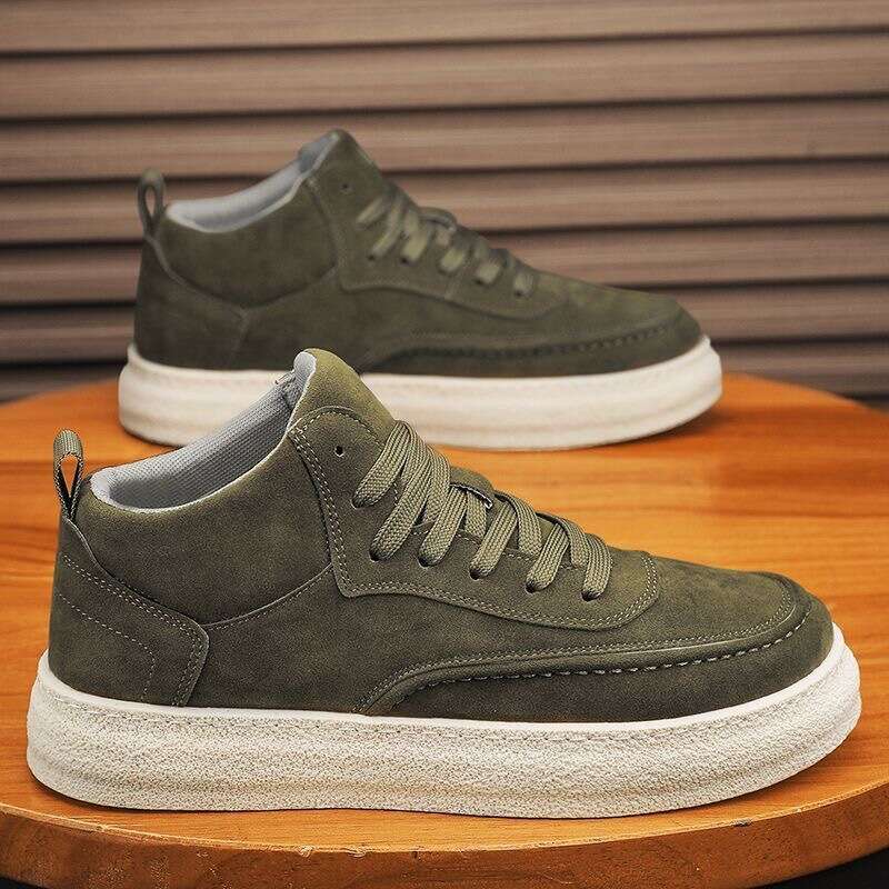 Retro New Thick-Soled Fashion Sports Casual Trendy Versatile Men's Wear-Resistant Non-Slip Soft-Soled Work Shoes