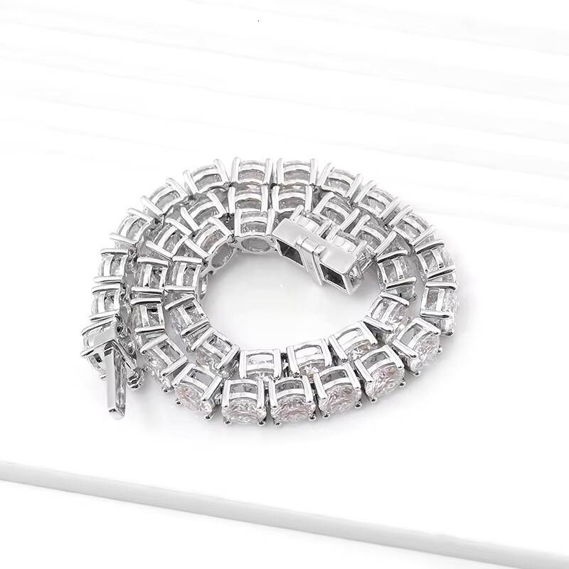 Moissanite Tennis Bracelet Round Cut 10k White Gold Moissanite Tennis Bracelet Custom Moissanite Jewelry