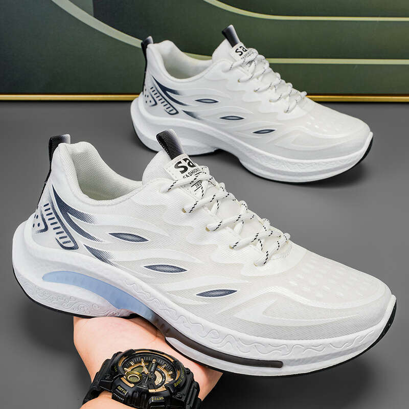 2025 Men's Running Wheat Ear Mesh Sneakers Sports Trendy Casual Versatile Student Shoes lightweight shock-absorbing shoes
