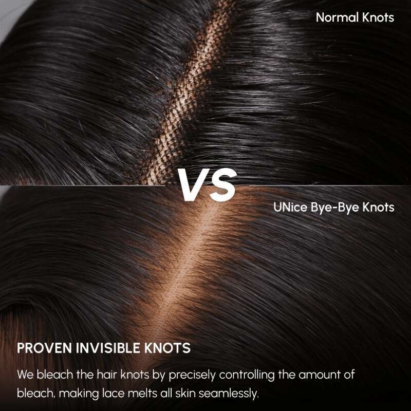 Glueless Wave Wig Bye Knots 7X5 Glueless | Cut Lace, Pre-Bleached Body Wave, Lace Front Wig With Invisible Knots, Pre Plucked Hairline, Put On And Go