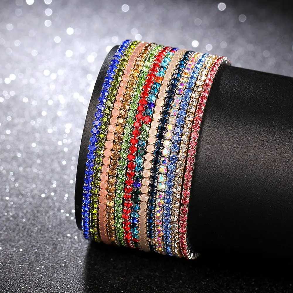 Ladies Shiny Crystal Bracelet Elastic Rhinestone Bracelet Women Wristband Bangles Fashion Jewelry GiftsXJ251105