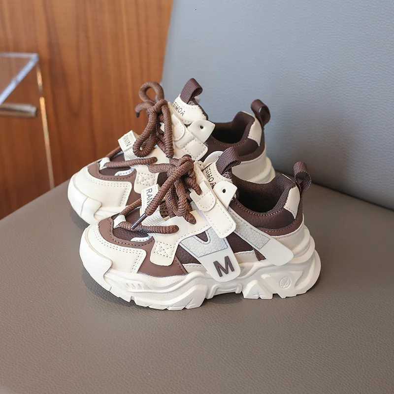 Autumn Kids Sneakers Casual Sport Shoes for Boys Patchwork Color Soft PU Leather Breathable Tennis Shoes 2025T251105