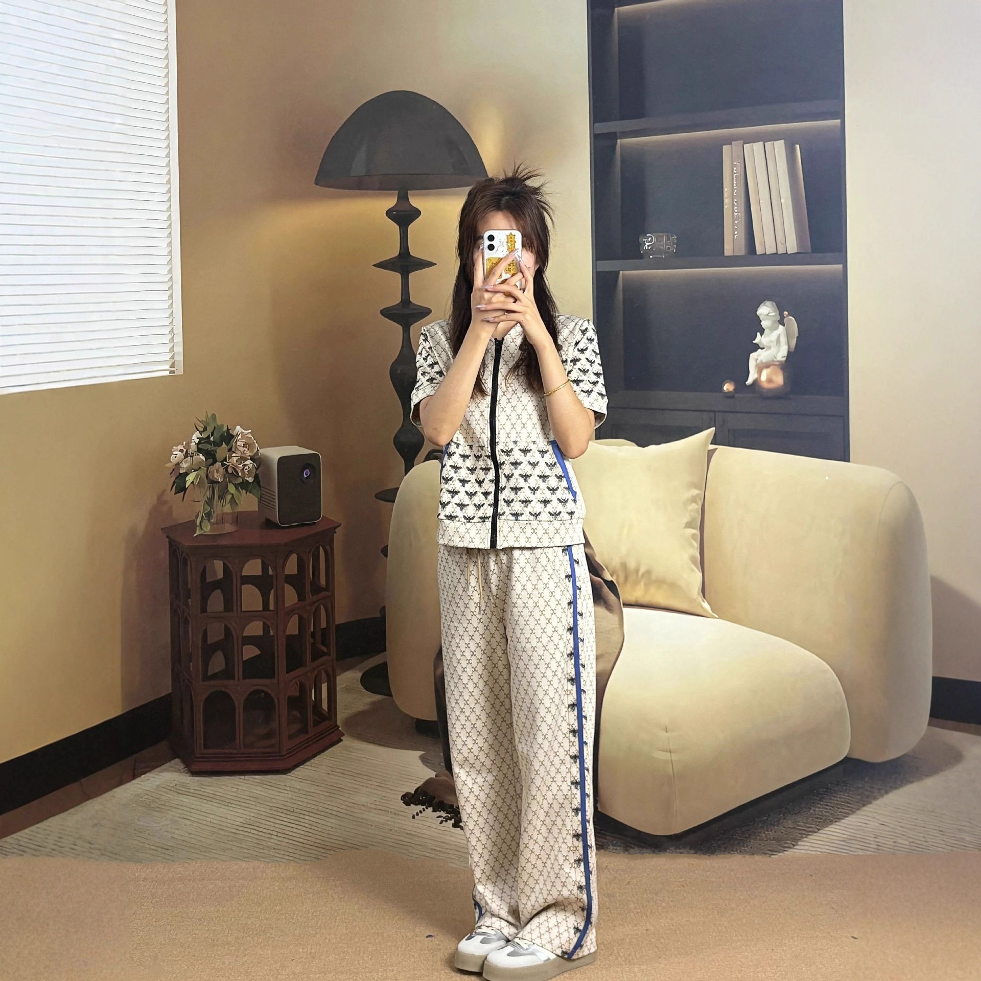 High-End Mom Summer Outfit Short Sleeve T-Shirt Two-Piece Plus Size Middle-Aged Elderly Sportswear Set Youthful Women's Clothing ddmymoon