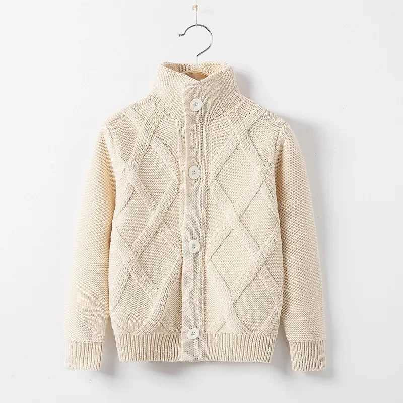 Winter Boys Sweater Kid Thick Knitted Bottoming Turtleneck Shirts Solid High Collar Cardigan High Quality Children SweaterT251105