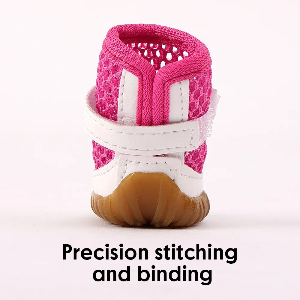 4pcs Summer Dog Shoes Anti-slip Pet Puppy Boots for Small Dogs Breathable Cat Chihuahua Shoes Socks for Small Dogs Yorkshire 250402