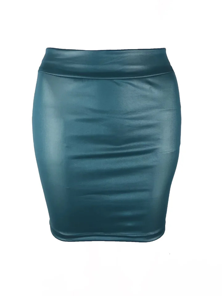 Leather Matte Slim Mini Sexy Fashion PU Short High Waist Skirt Korean Nightclub Streetwear Wholesale Clothes 7ST 250402