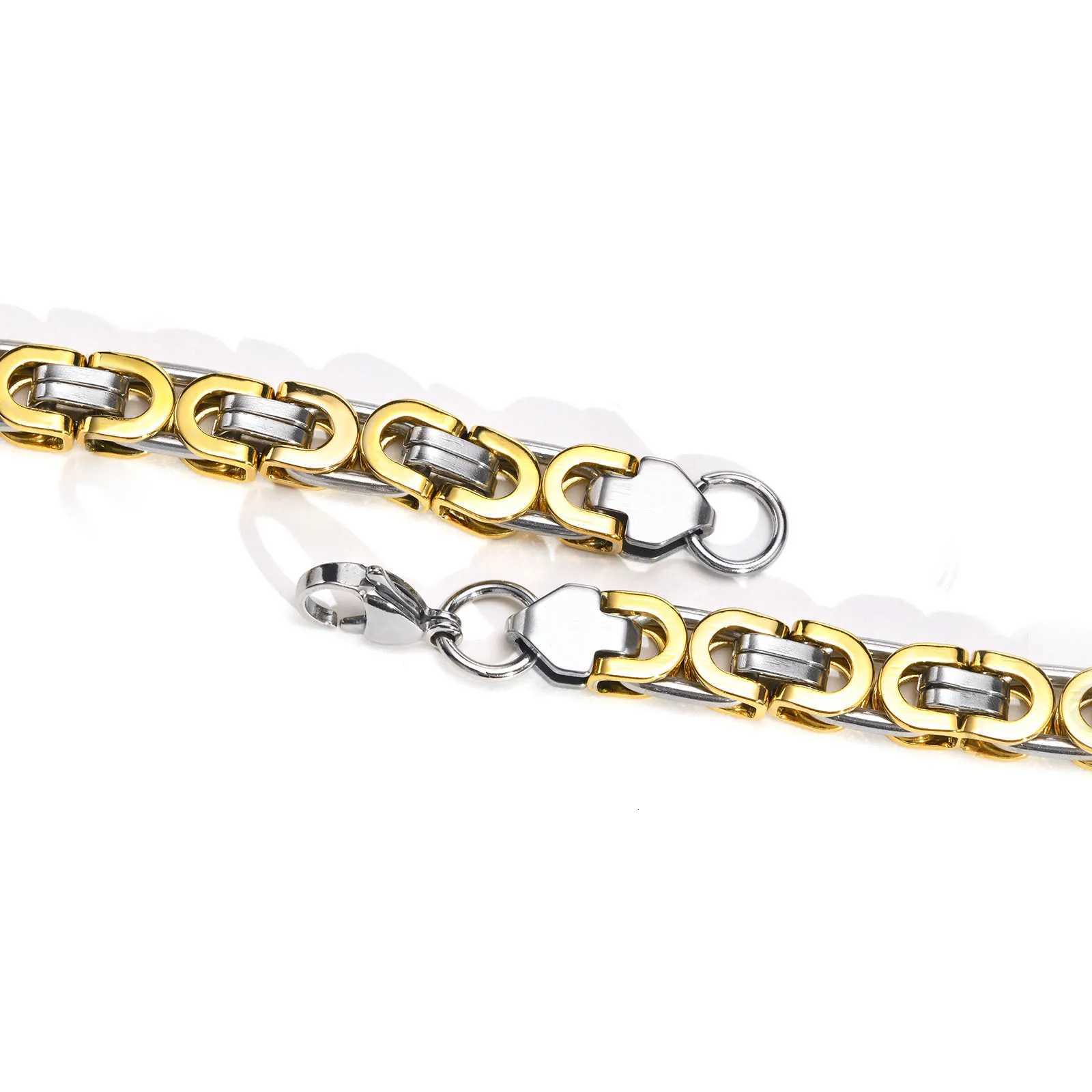 Flat Byzantine Bracelets for Men Waterproof Stainless Steel Chain Link WristbandChristmas Gifts to Dad Father Boyfriend BFFXJ251105