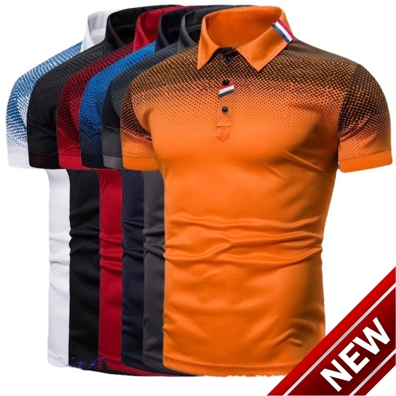 New trendy mens polo shirt light advertising polo shirt polo shirt mens T-shirt