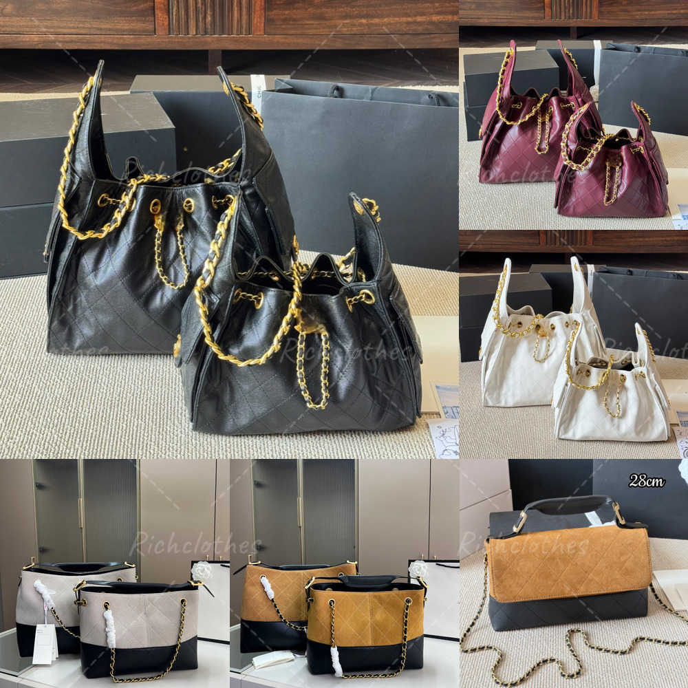 Designer Hobo Bag Luxury Designer Bucket Style With Adjustable Drawstring And Chain Strap Versatile Crossbody Purse Shoulder Bag 25s Small Handbag Travel Bag