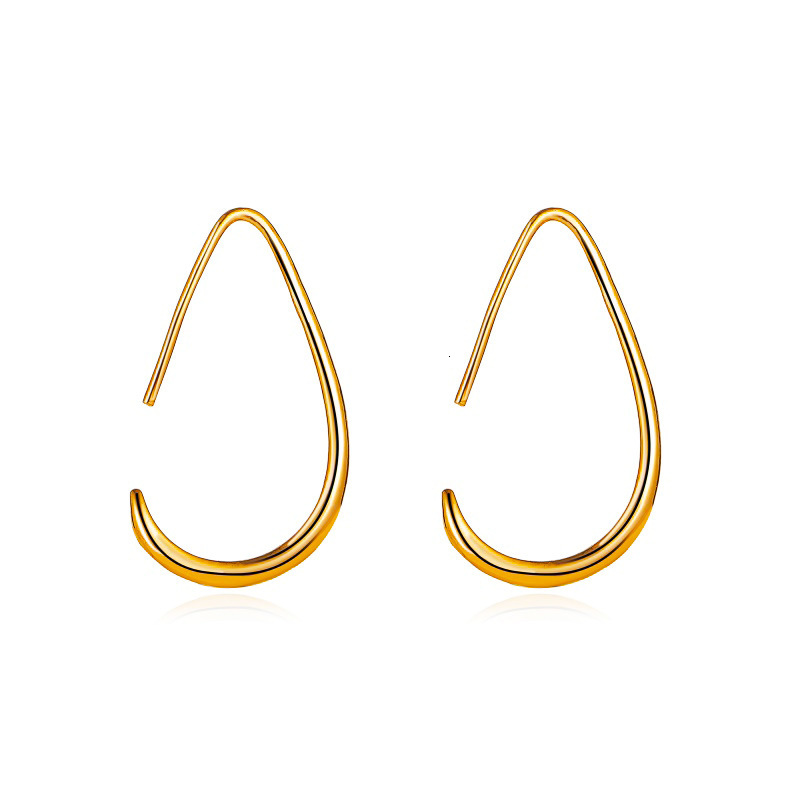 Minimalist Water Drop for Women, Versatile Personality Hoop Earrings, French Hollow Geometric Elegant Earrings