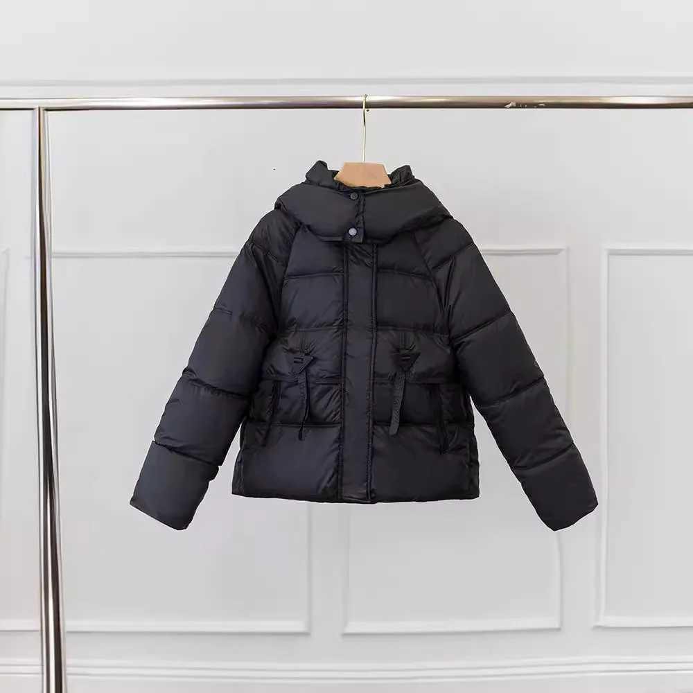 Hooded Down Cotton Jacket Womens 2024 Winter New Fashionable Sweet Patchwork Warm ParkasT251105