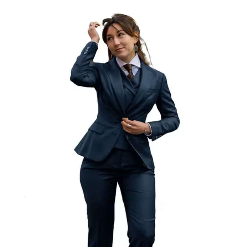 Elegant slim fit womens 3piece set jacket vest pants clothing casual and elegant ballroom dress