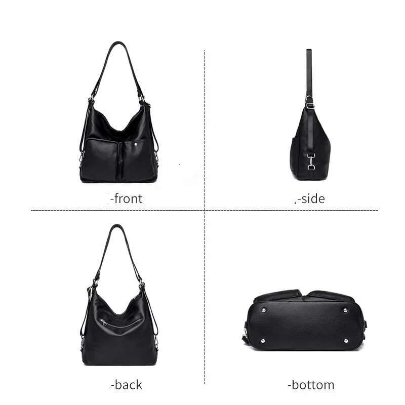 Fashion Multifunctional Backpacks High Quality Genuine Leather Ladies Shoulder Bags Designer Large Capacity Female Messenger Bag