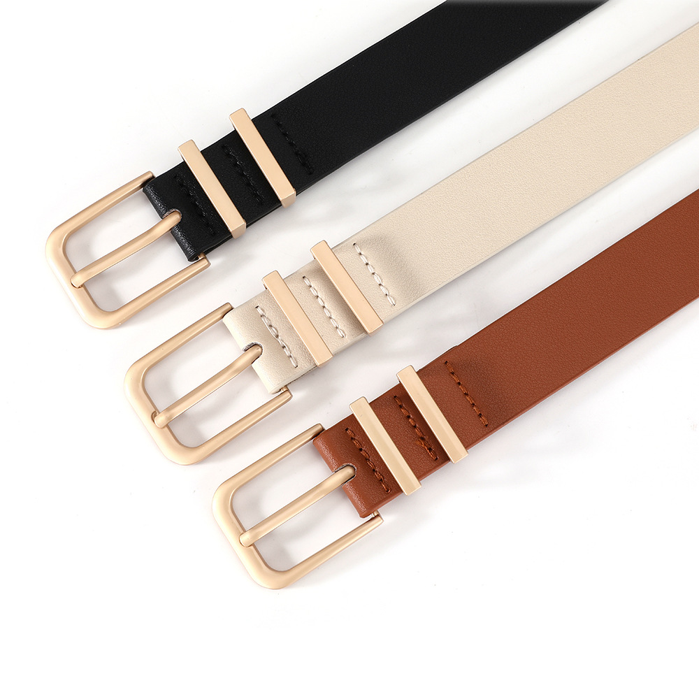 belts for women designer belt men Designer belt women belts ceinture luxe brown belt Simple and versatile decorative dress jeans fashion gold buckle w
