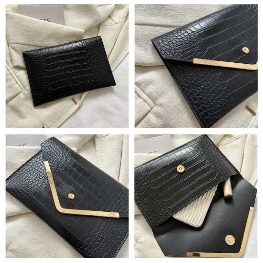 Khaki Womens Evening Bag Womens Party Banquet Clutch Shoulder Bag Wedding Womens Handbag Womens Coin PU Envelope Wallet 250402